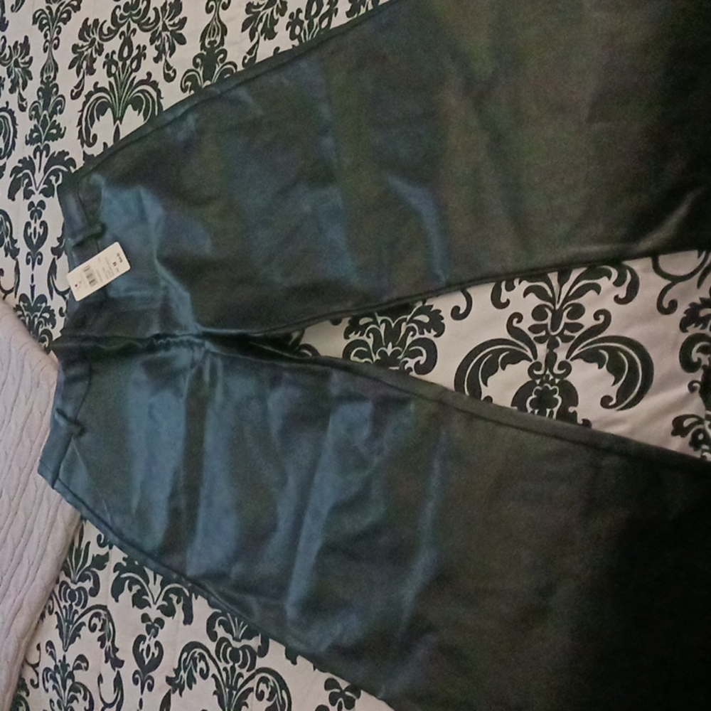 Faux leather pants